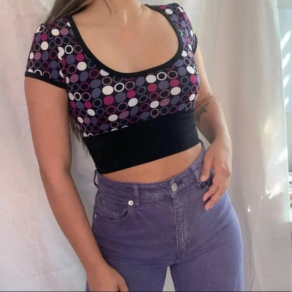 MAXRAVE RETRO CROP TOP - Picture 1 of 5